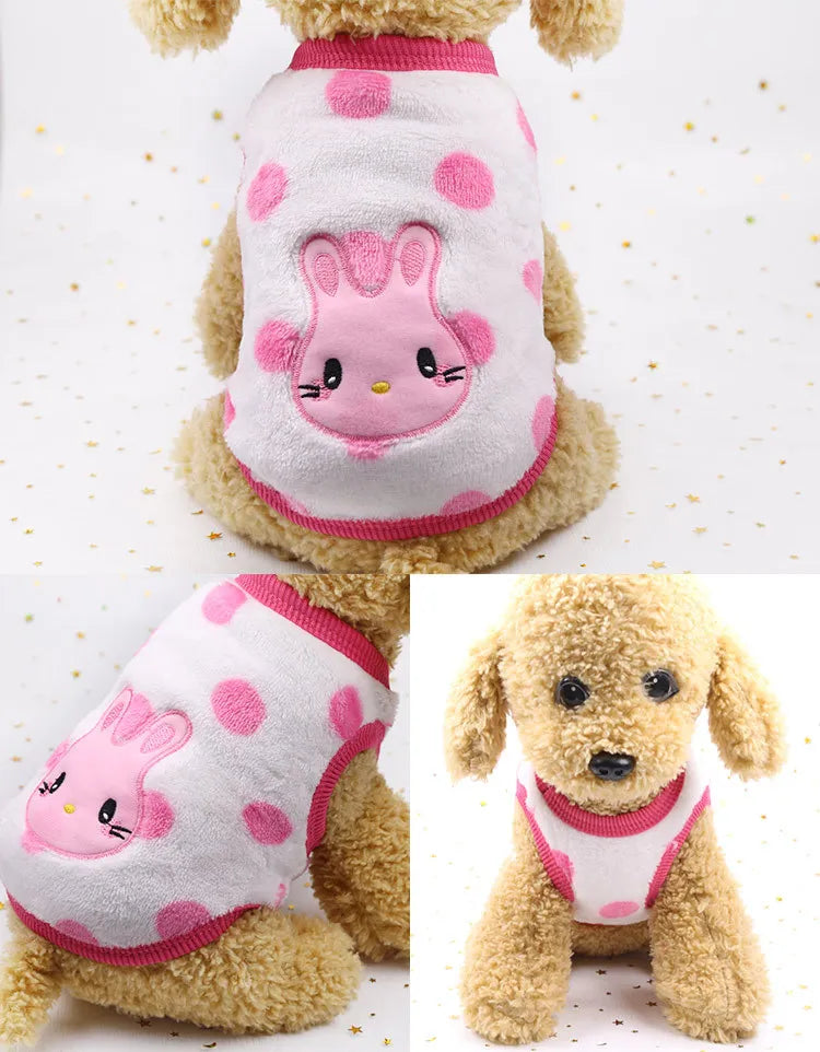KaJiPet Soft Flannel Winter Vest For Small Dogs And Cats