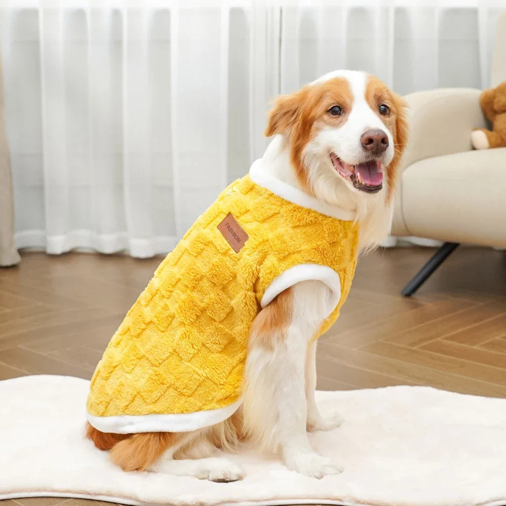 Flannel Dog Winter Sweater Coat For Small To Large Pets