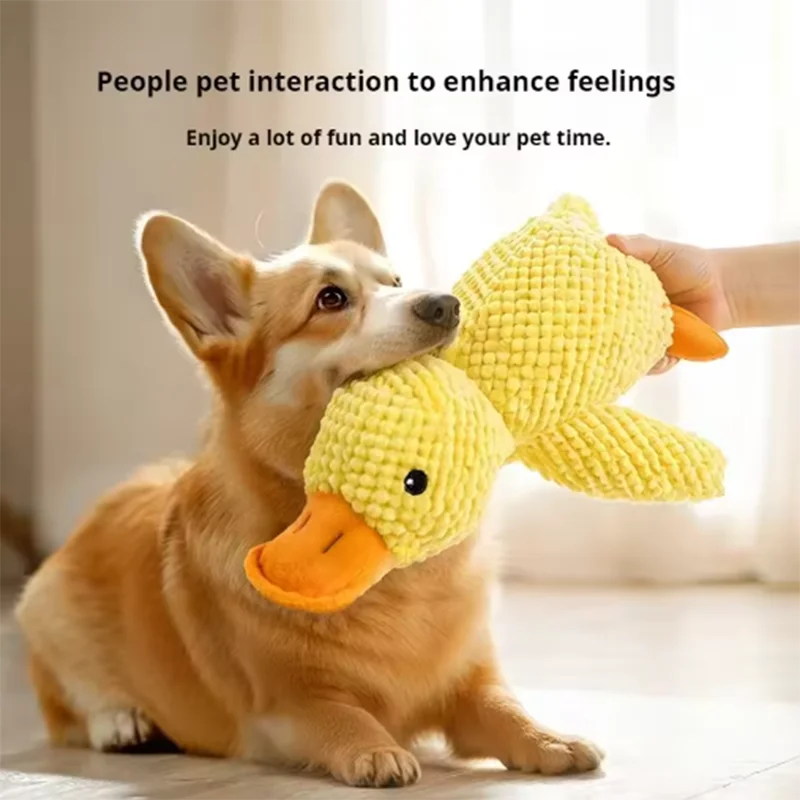XMSJ Plush Duck Dog Toy With Quacking Sound