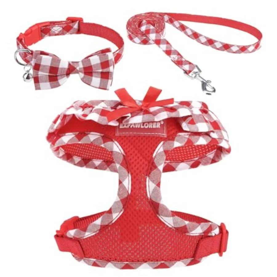 Dog Harness Leash Set Step In Adjustable NoChoke Mesh Vest