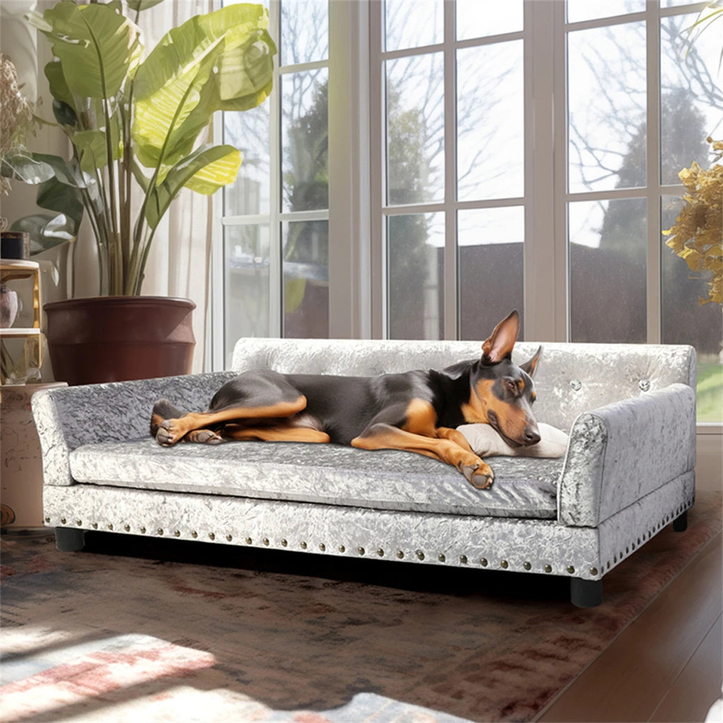 Borwart Luxury Heavy Duty Pet Sofa Bed With Removable Cover