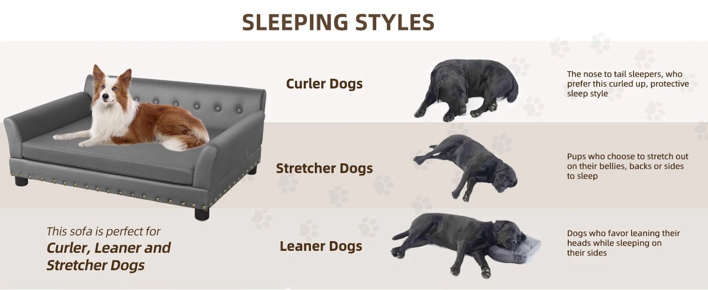 Borwart Luxury Heavy Duty Pet Sofa Bed With Removable Cover