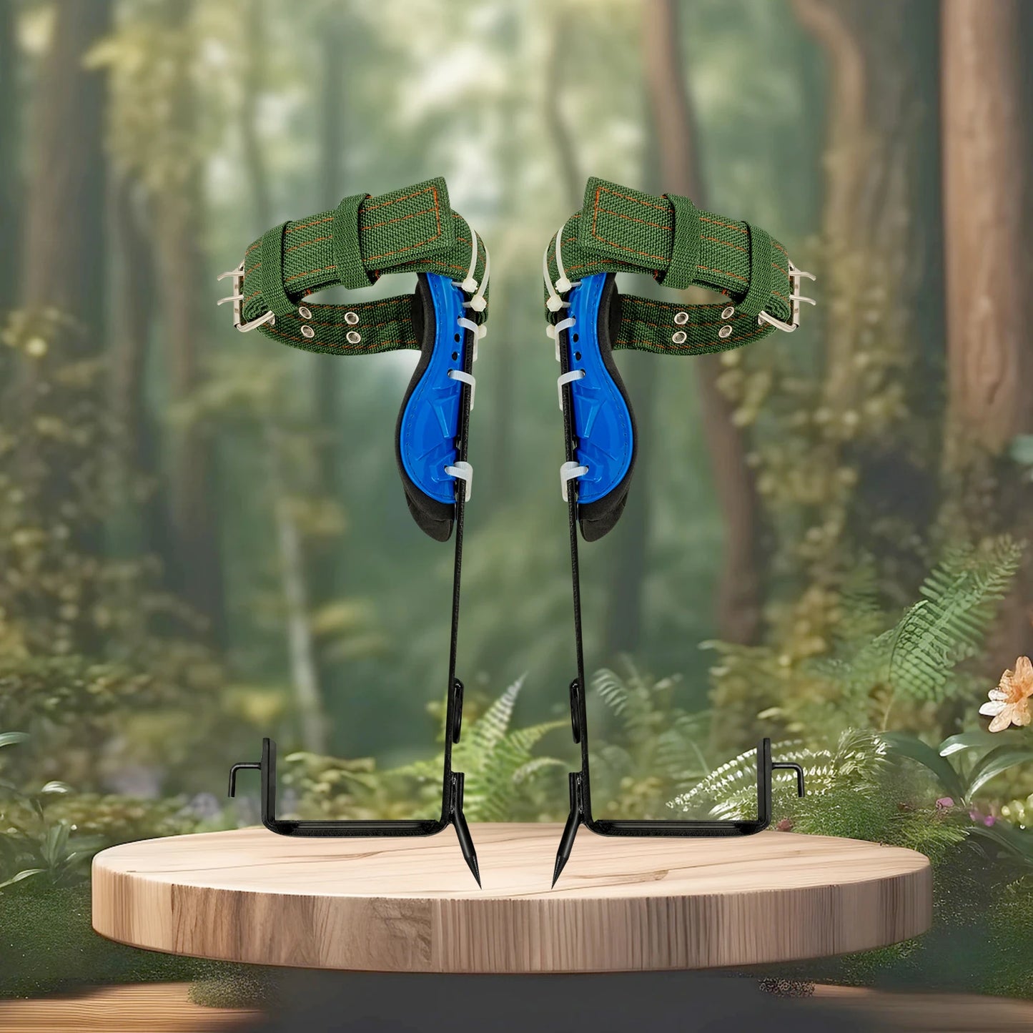 Professional Tree Climbing Spikes Kit With Safety Harness Capacity 220lbs