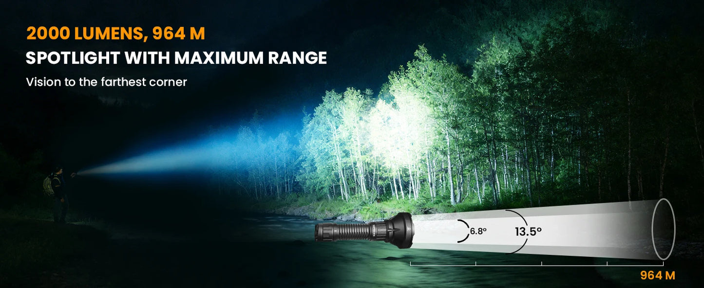 Sofirn SF26 21700 Tactical Flashlight 2000lm USB C Rechargeable