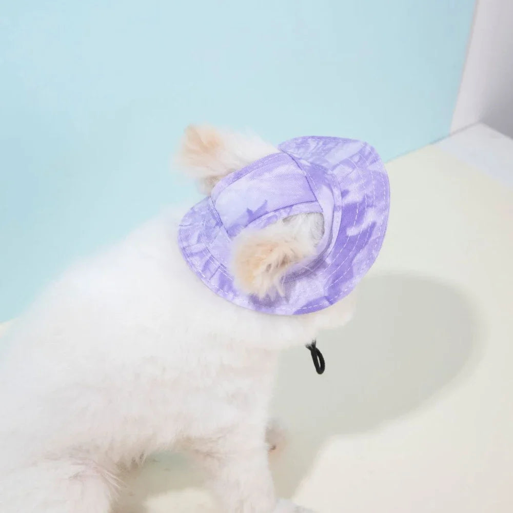Pet Hat With Ear Holes Adjustable Baseball Cap For Dogs And Cats