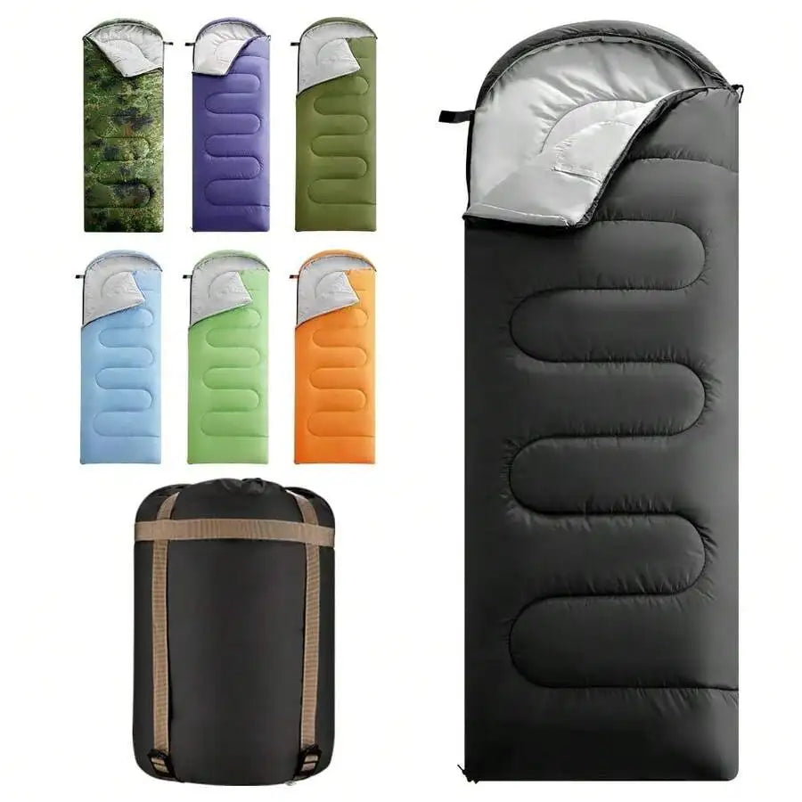 Lightweight 3-Season Sleeping Bag Polyester Pongee For Camping