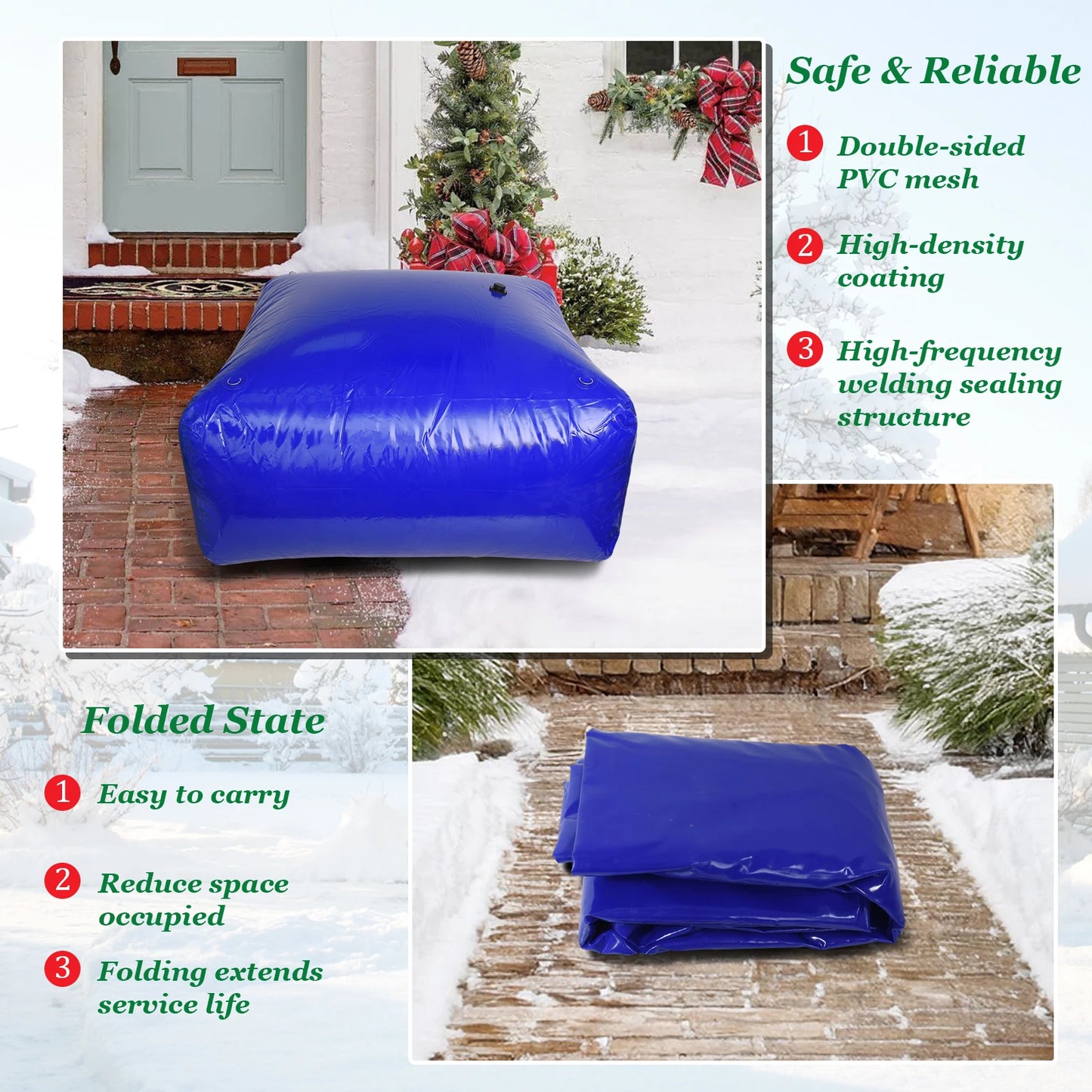 Water Storage Bladder Foldable Soft Water Bag With Valve