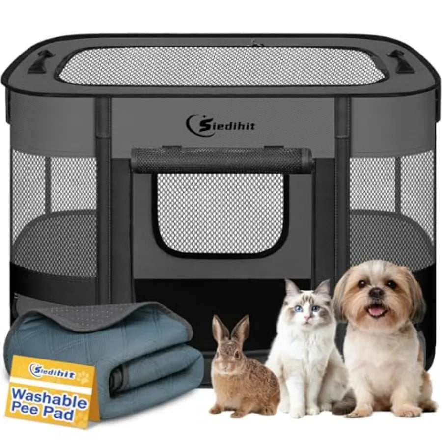 Foldable Pet Playpen Kennel for Dogs Cats Rabbits and More