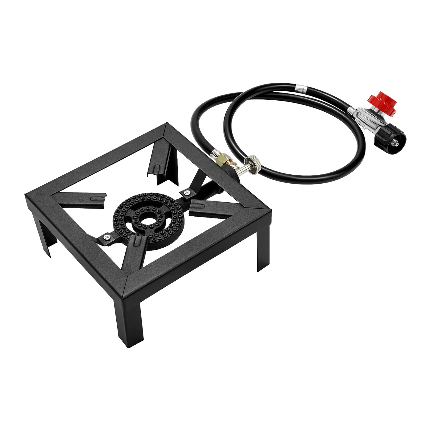 Portable Double Burner Gas Stove With 0-10 PSI Regulator