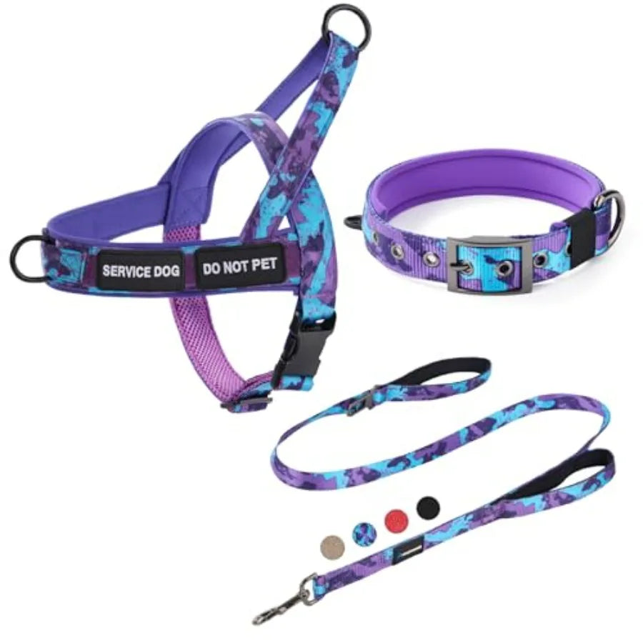 No Pull Dog Harness And Leash Set With Double Handle