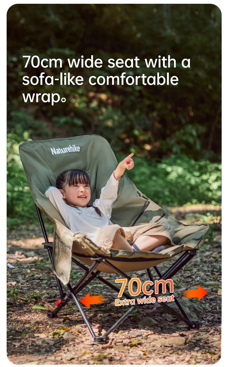 Naturehike High Back Moon Chair Folding Lounge Outdoor Camping Chair