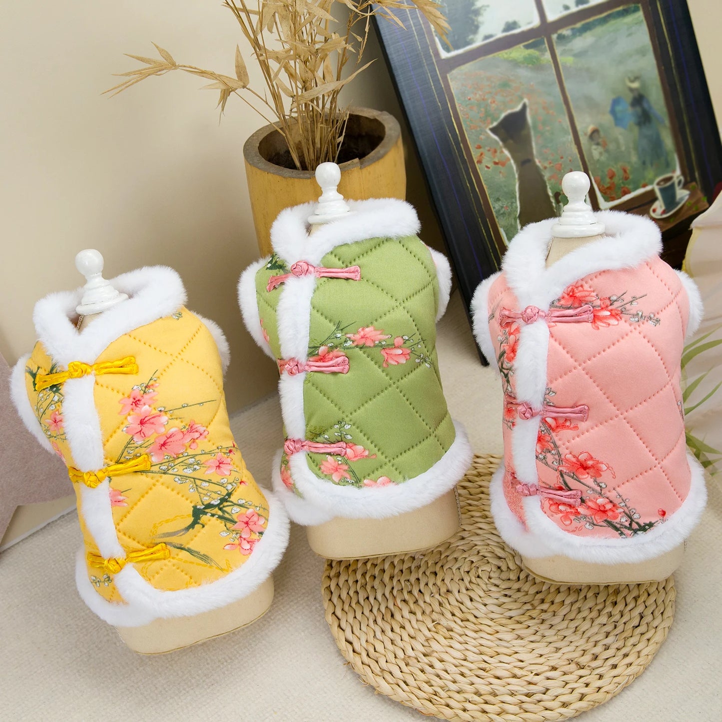 Warm Chinese Style Pet Dog Tang Suit Winter Jacket