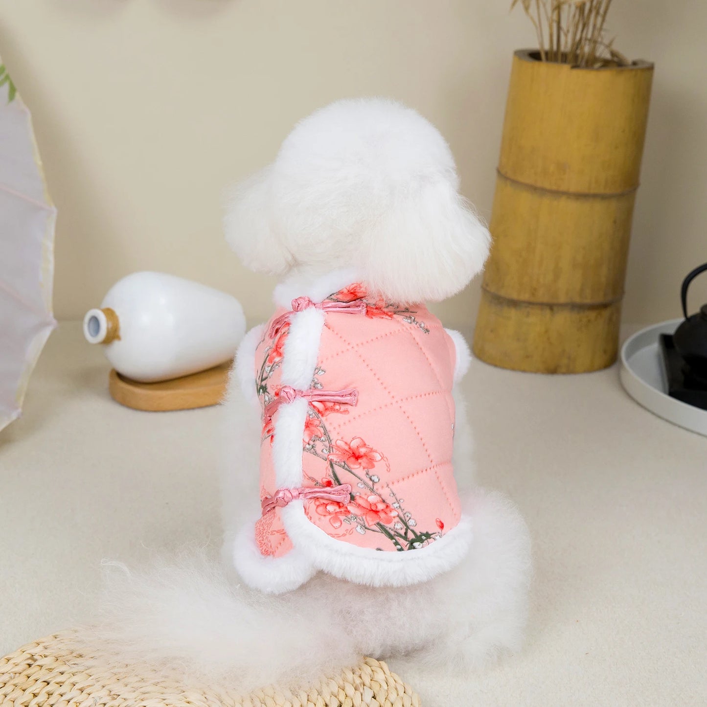 Warm Chinese Style Pet Dog Tang Suit Winter Jacket