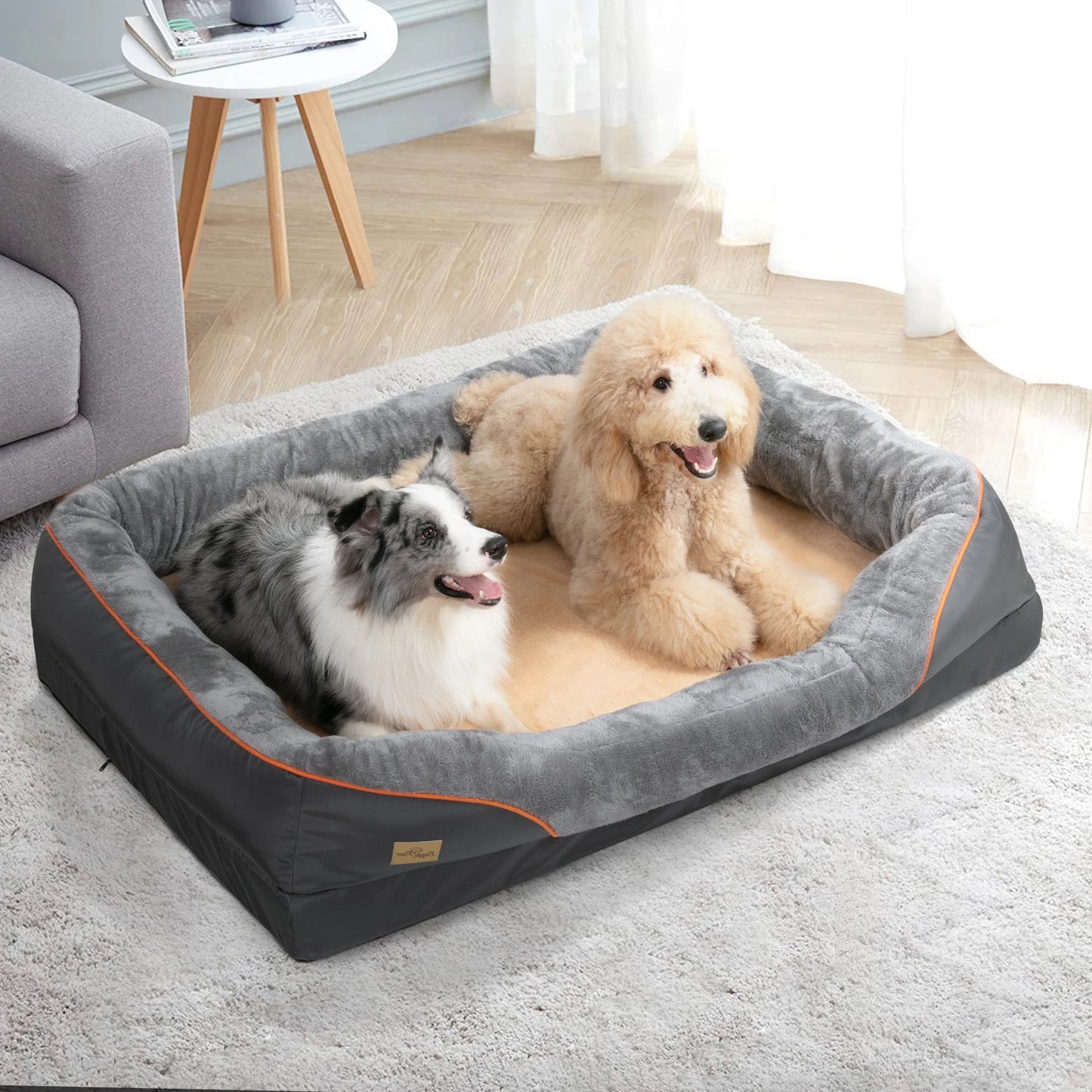 BINGOPAW Dog Bed Soft Fleece Removable Washable Cover Waterproof