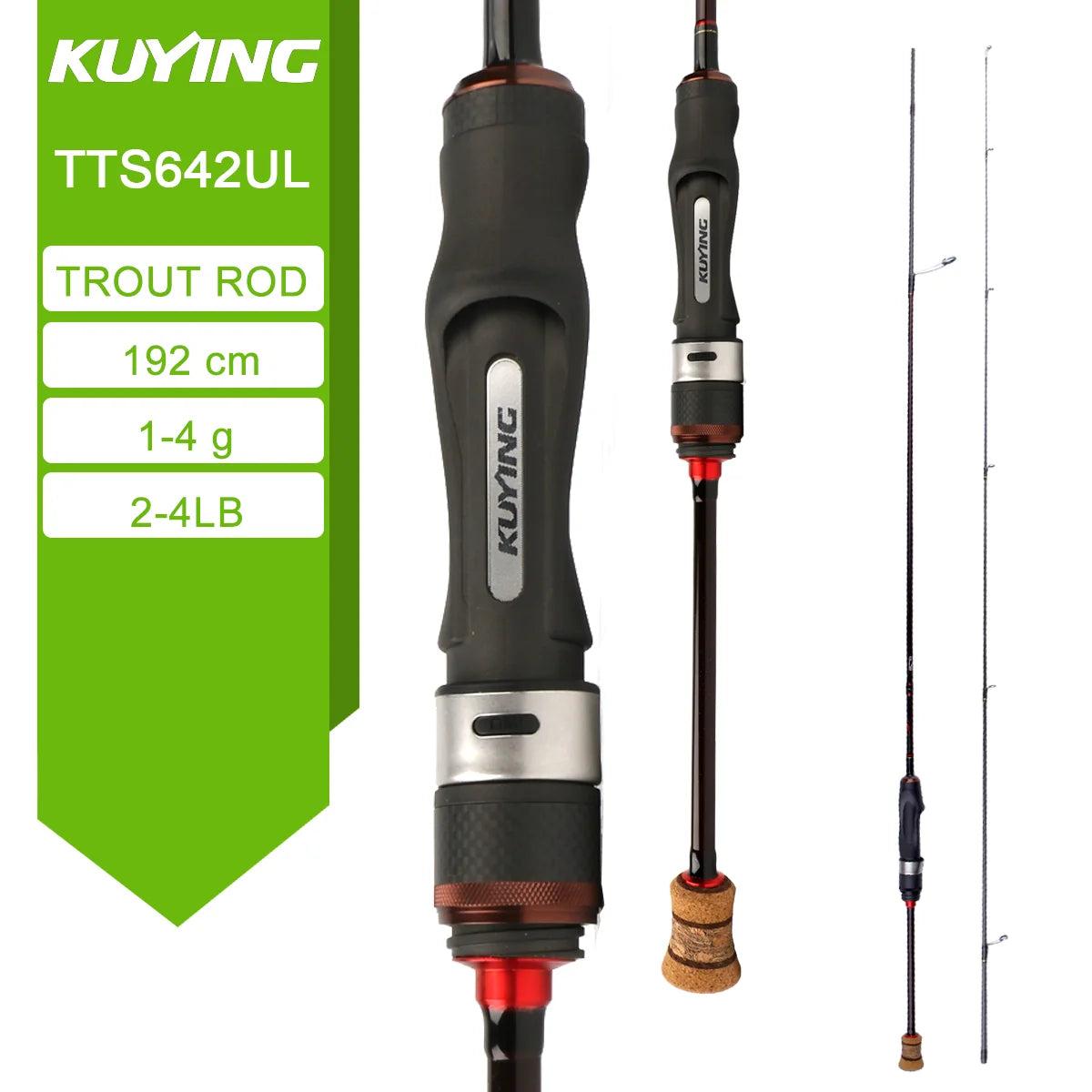 KUYING TETON Spinning Casting Rod For Fishing Lure Rods BFS Pole Carbon 0.8-8g 1-8lb FUJI Parts Baitcaster