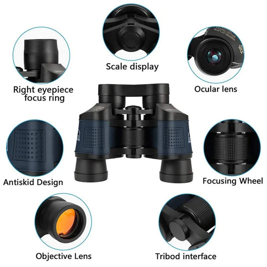 Tensdarcam 8x Binoculars Portable Hunting And Bird Watching Telescope