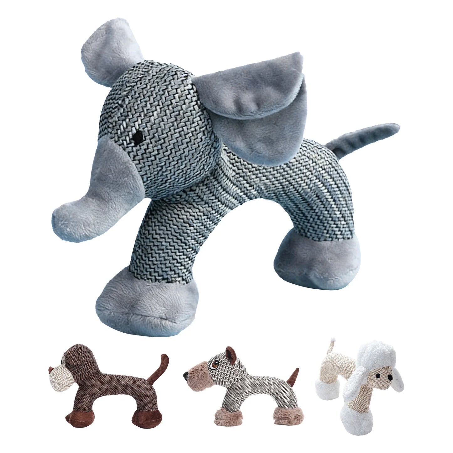 Interactive Squeaky Puppy Plush Dog Toy Cute Wear Resistant Material