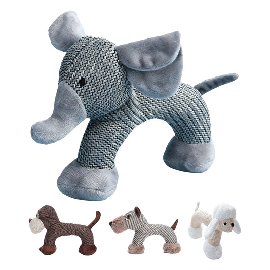 Interactive Squeaky Puppy Plush Dog Toy Cute Wear Resistant Material