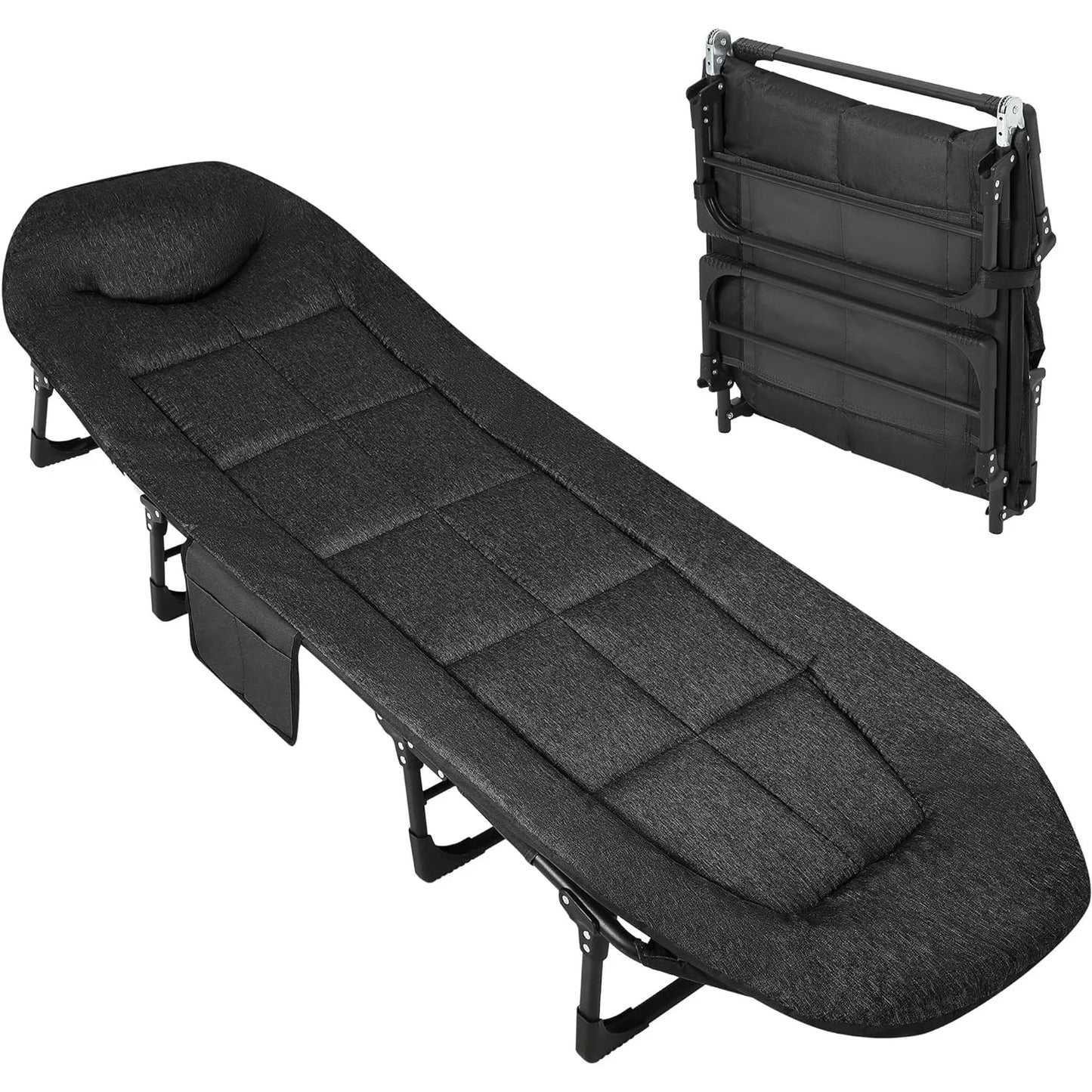 HiMISS Lightweight Camping Tent Cot With Cushioned Pillow Outdoors