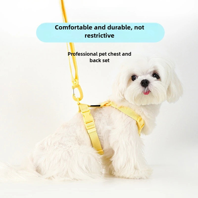 DKSTINYE Adjustable Puppy Harness Set With Reflective Collar And Leash