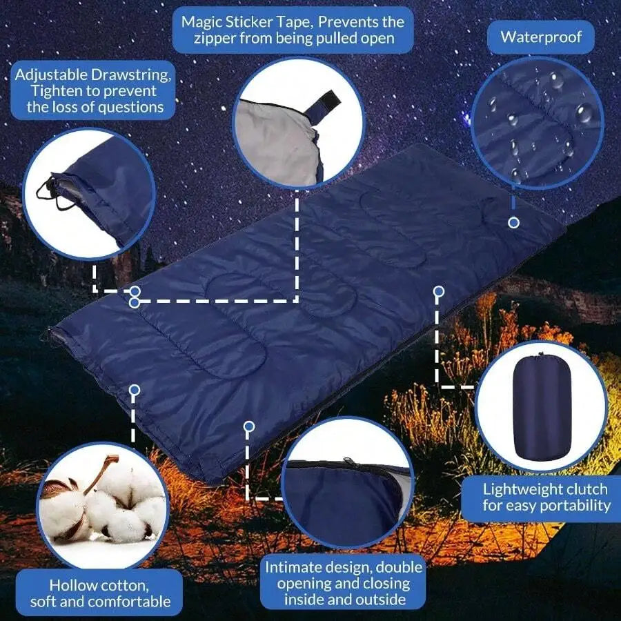 Adult Camping Sleeping Bags Lightweight Waterproof Cold Weather Outdoor Gear
