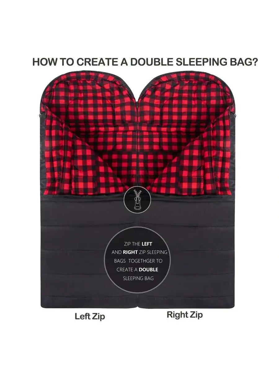 0 Degree Cotton Flannel Sleeping Bag For Adults Winter Camping