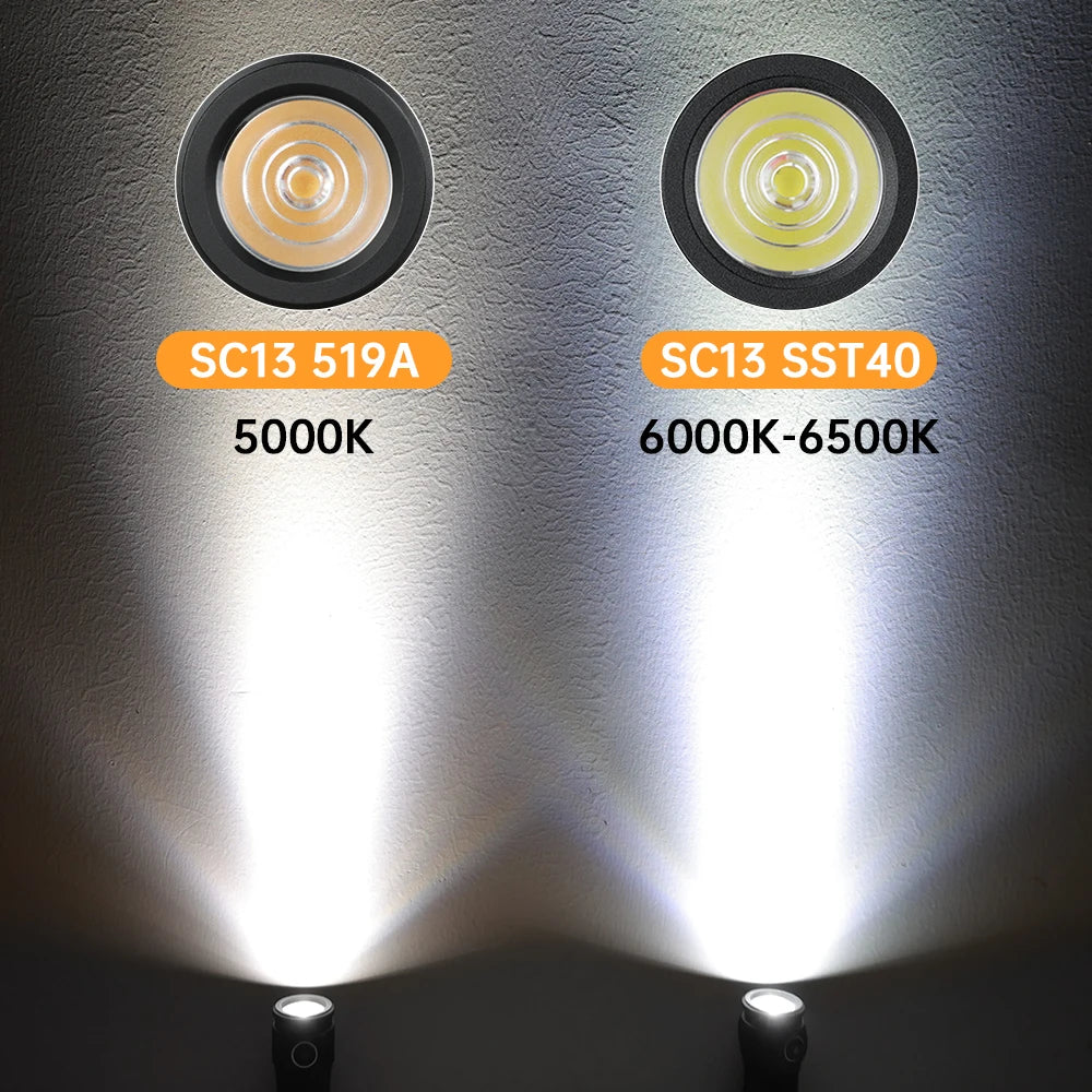 Sofirn Mini SC13 SST40 LED 1300 Lumen Tactical Flashlight