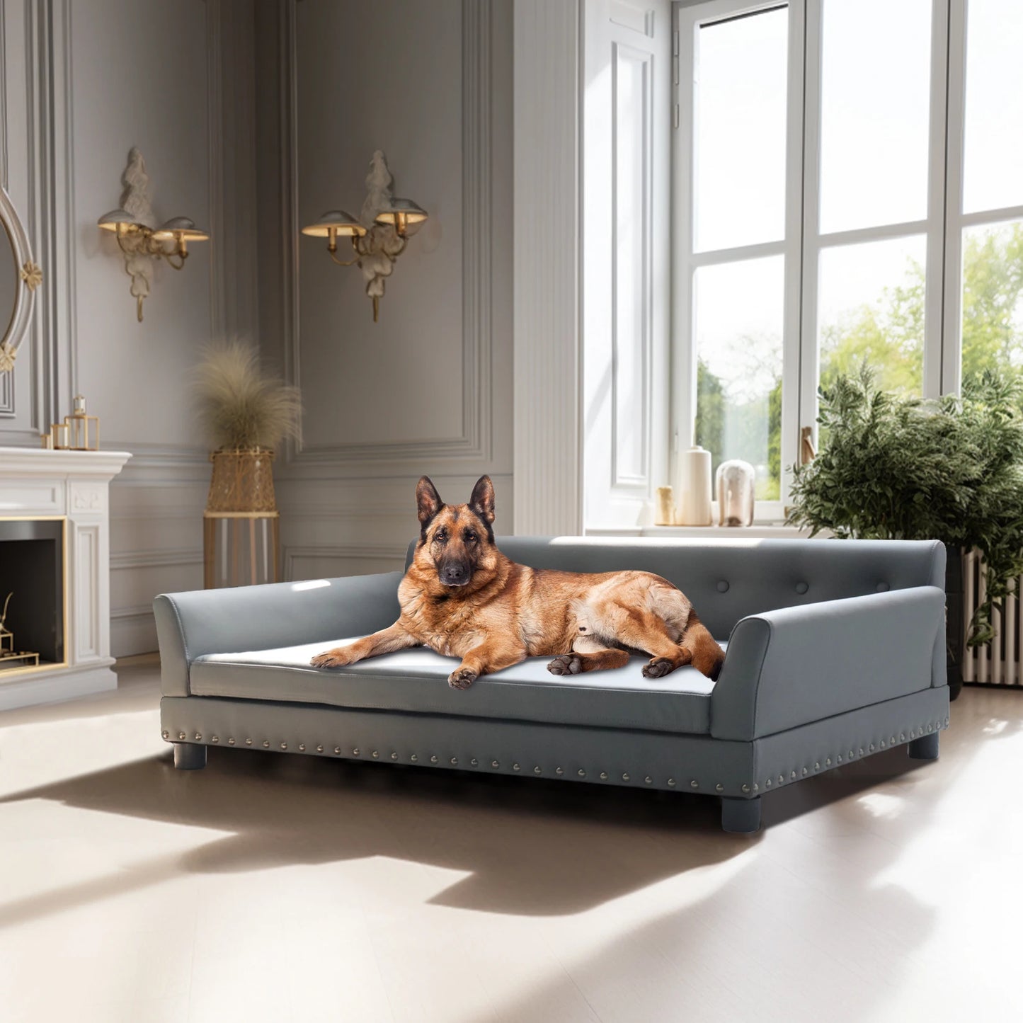 Borwart Luxury Heavy Duty Pet Sofa Bed With Removable Cover