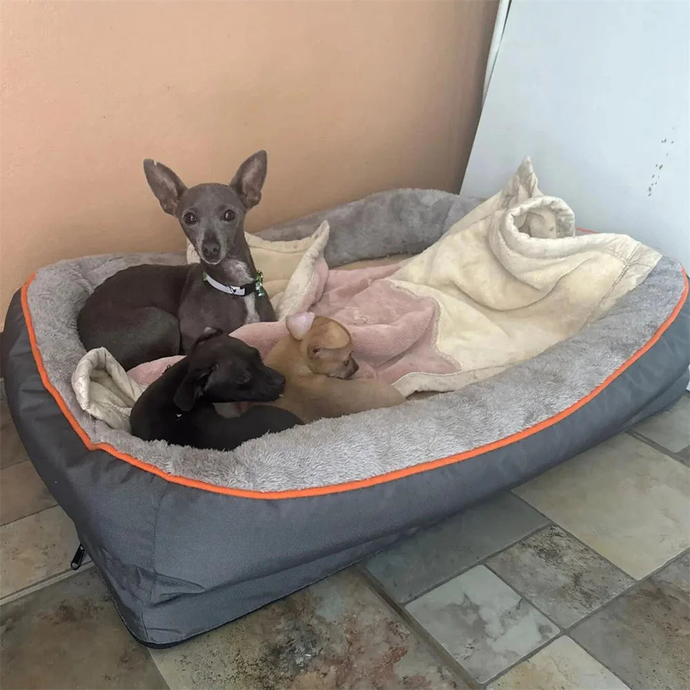 BORWART Orthopedic Memory Foam Dog Bed With Removable Cover