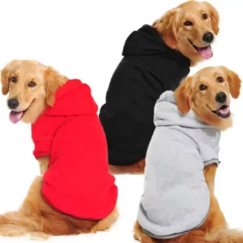 Winter Dog Hooded Sweatshirt Coat For Small Medium Large Dogs