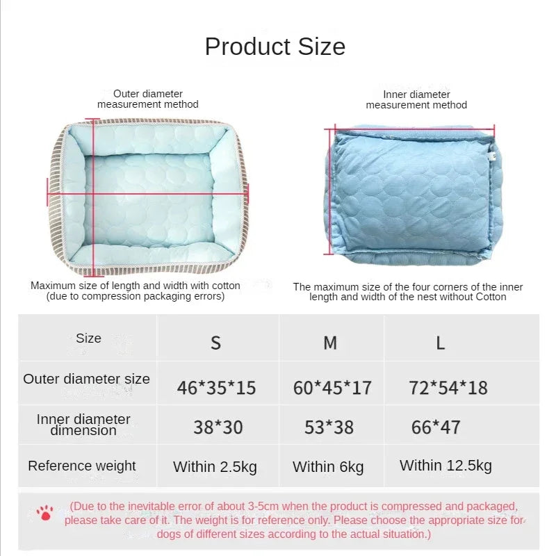 Cooling Ice Silk Pet Nest Bed Dogs And Cats Ultraluxe