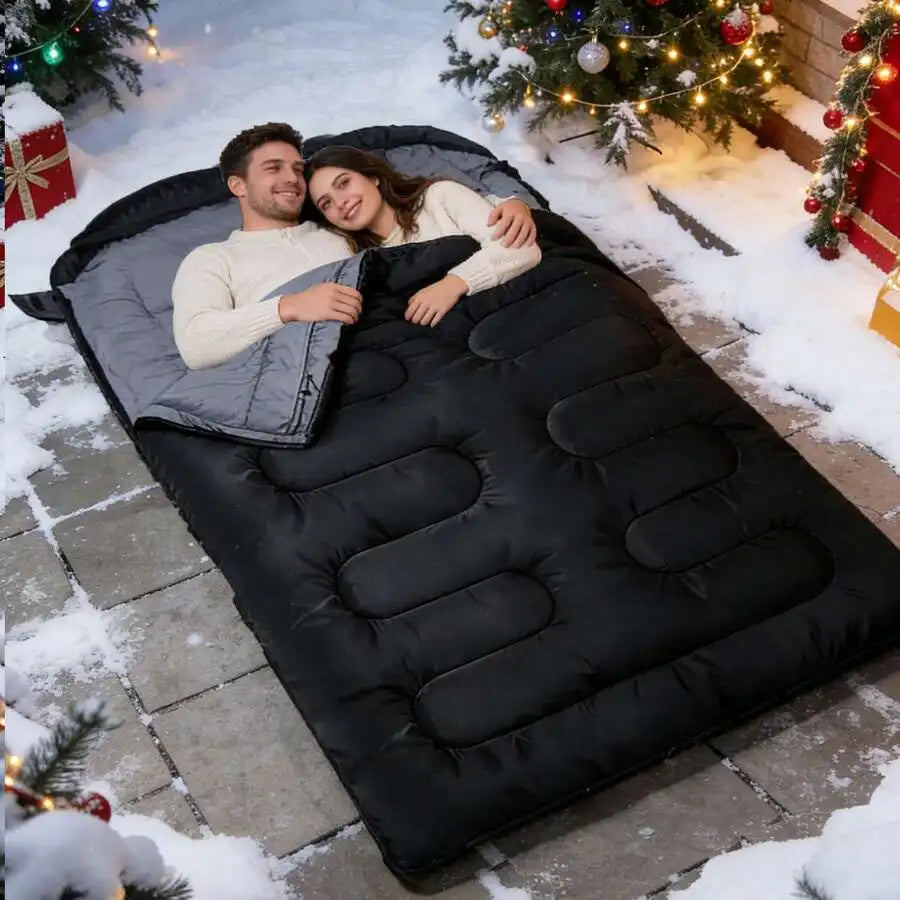 Winter Cold Weather Sleeping Bag For Adults With Pillows