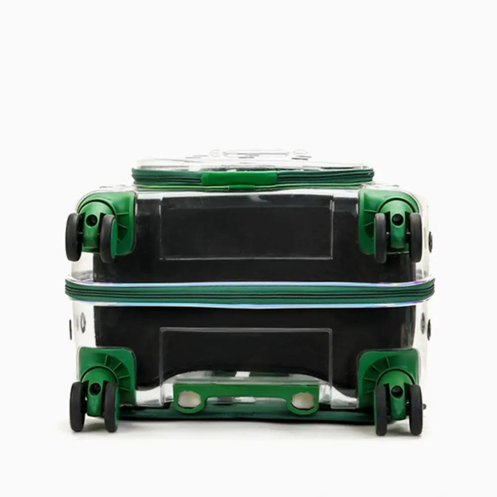 Pet Trolley Backpack With Clear Ventilation Holes And Silent Wheels