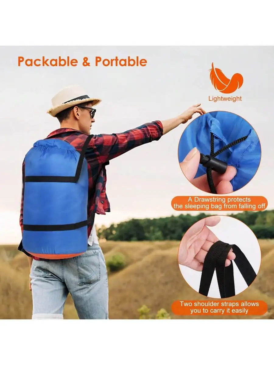 Lightweight Water Resistant Sleeping Bag With Cotton Liner