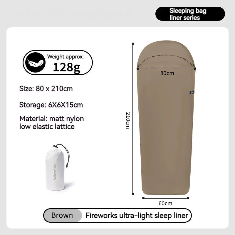 Ultralight 128g Sleeping Bag Liner Cotton Filled for Camping