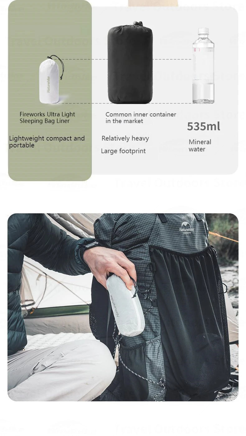 Ultralight 128g Sleeping Bag Liner Cotton Filled for Camping