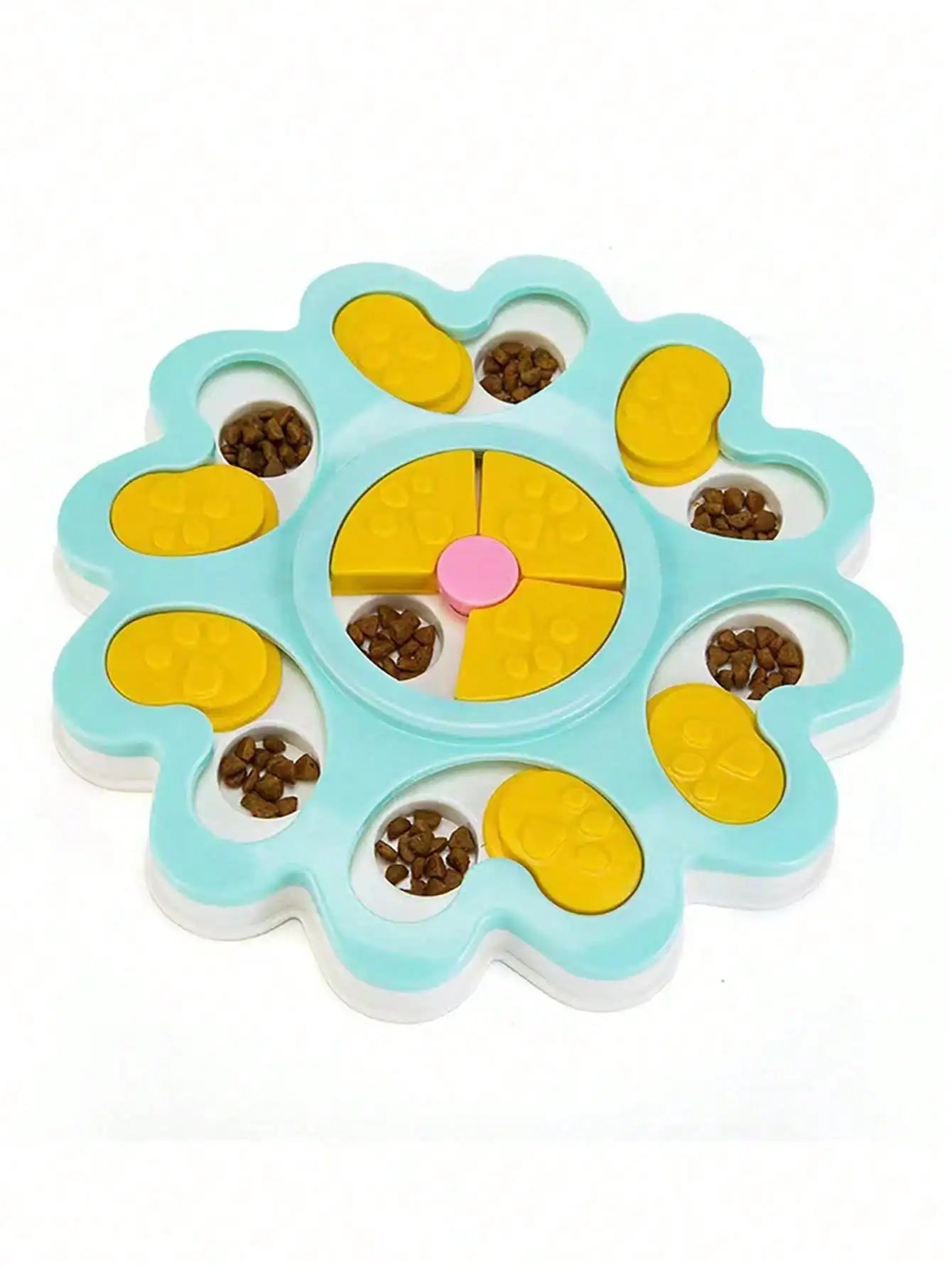 Durable Interactive Dog Cat Slow Feeder Bowl Puzzle Food Dispenser