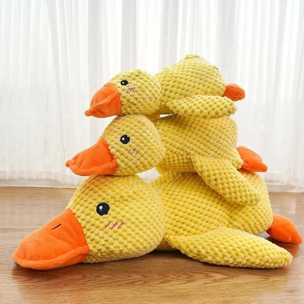 Dog Plush Calming Duck Toy Squeaky Chew for Puppies