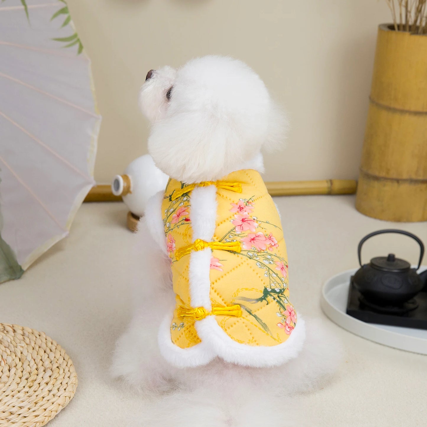 Warm Chinese Style Pet Dog Tang Suit Winter Jacket