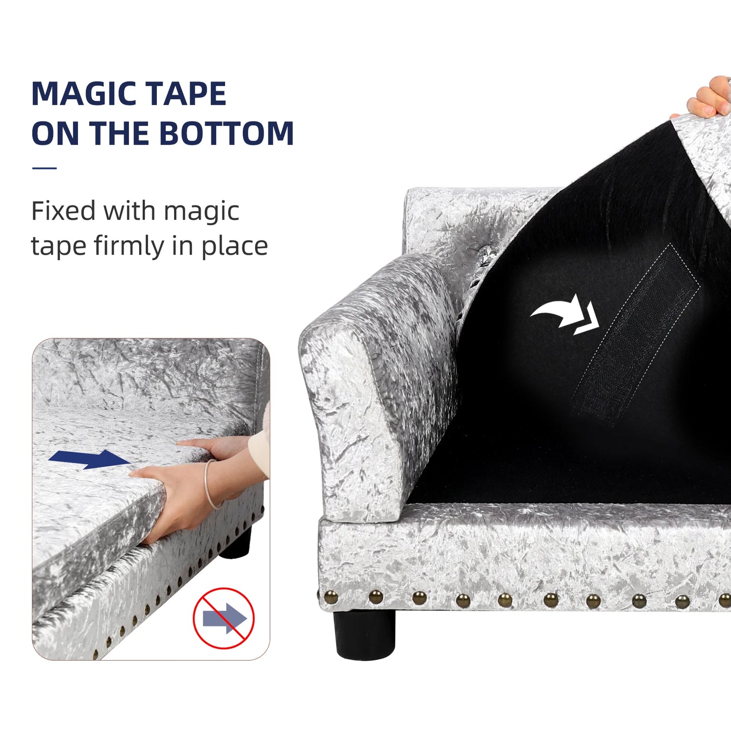 Borwart Luxury Heavy Duty Pet Sofa Bed With Removable Cover