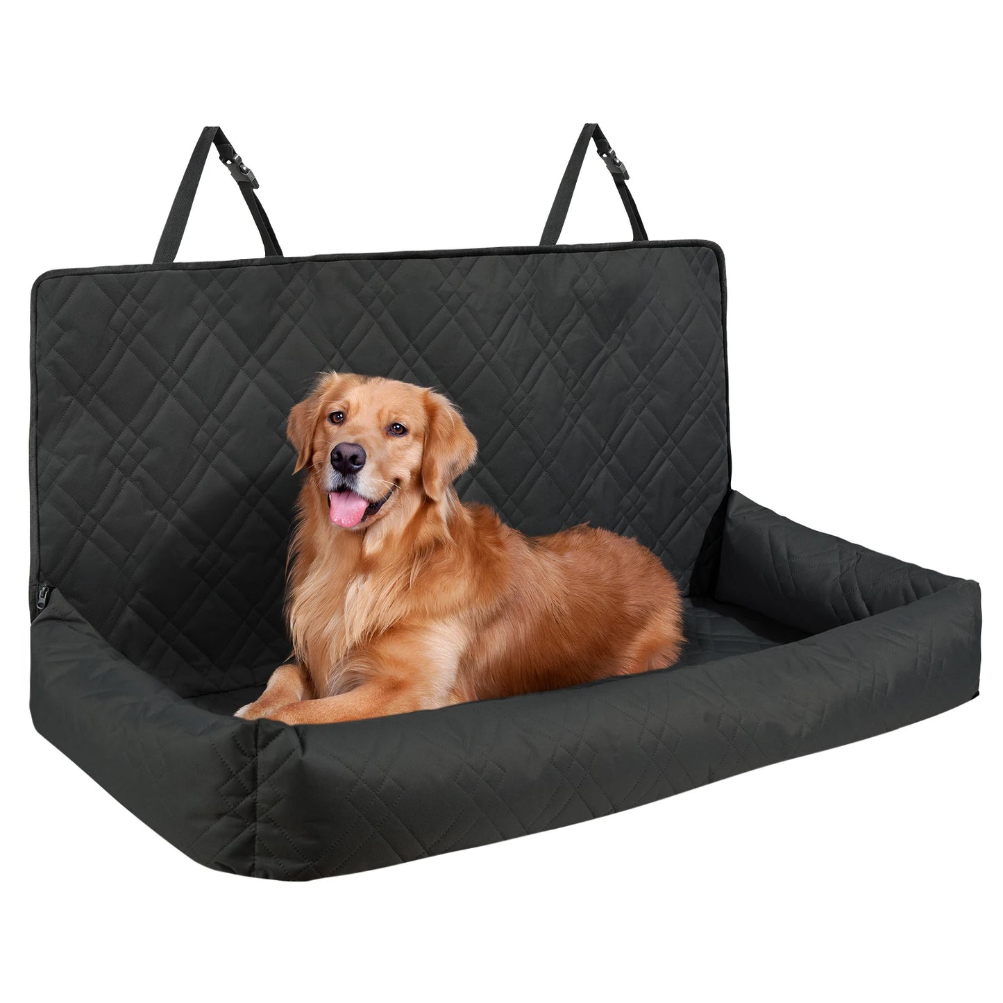 SucceBuy Dog Car Seat Waterproof Booster With ClipOn Leash