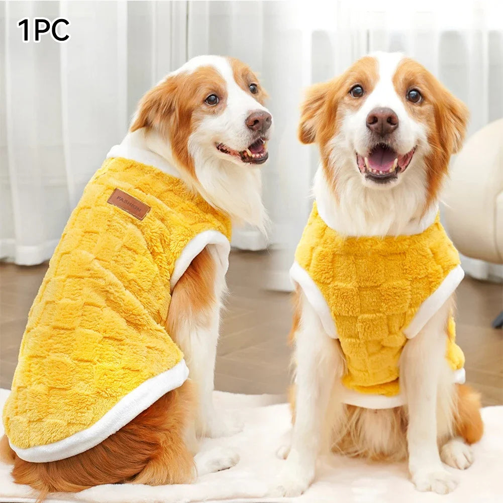 Flannel Dog Winter Sweater Coat For Small To Large Pets