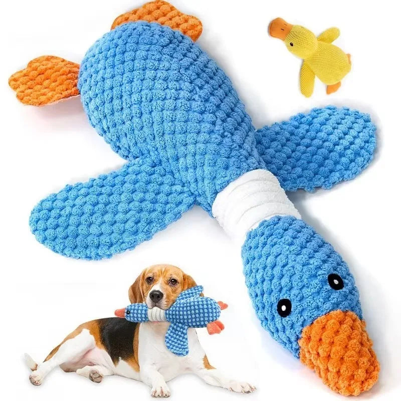 Dog Plush Calming Duck Toy Squeaky Chew for Puppies