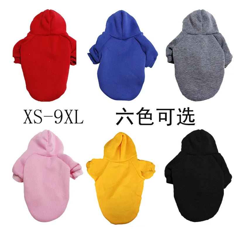 Winter Dog Hooded Sweatshirt Coat For Small Medium Large Dogs