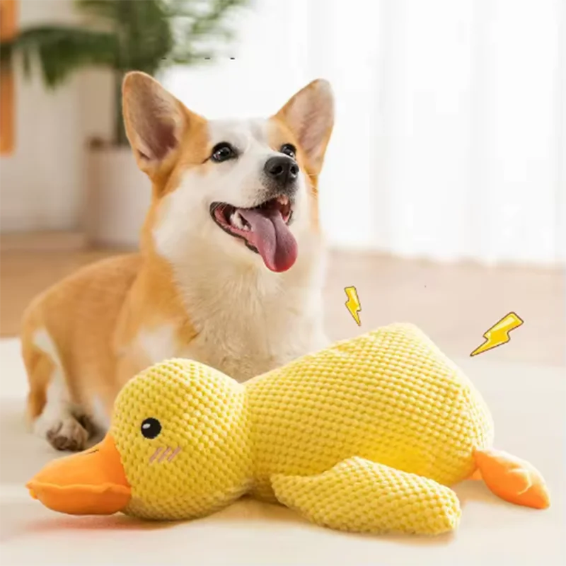 XMSJ Plush Duck Dog Toy With Quacking Sound