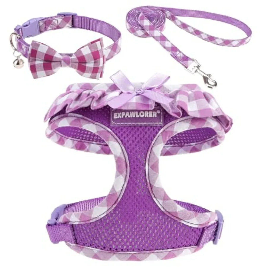 Dog Harness Leash Set Step In Adjustable NoChoke Mesh Vest