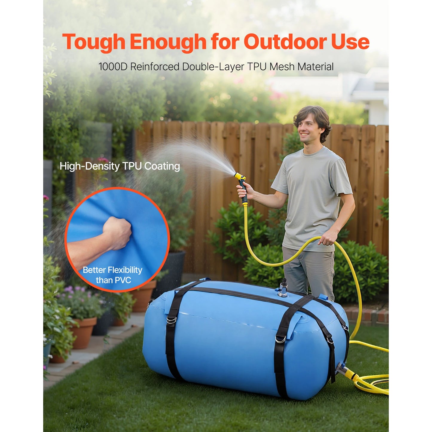 SucceBuy TPU Water Storage Bladder Portable Collapsible Bag For Camping