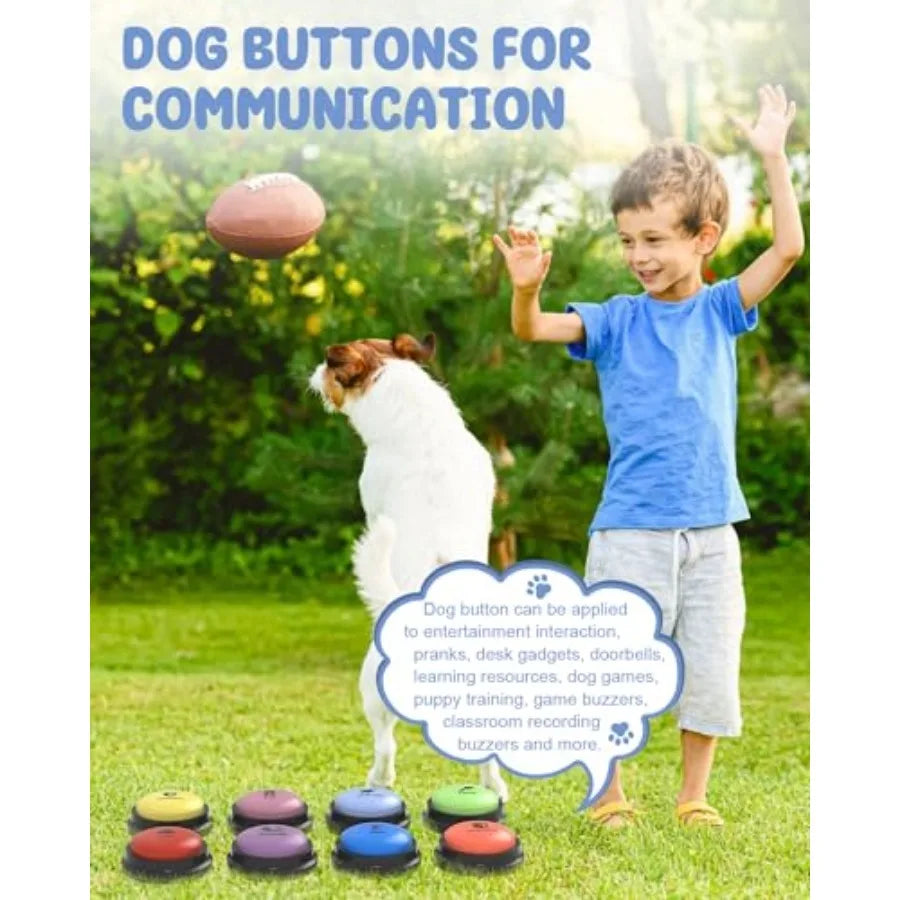 Dog Talking Button Set 8 Buttons Recordable Voice Training Aid