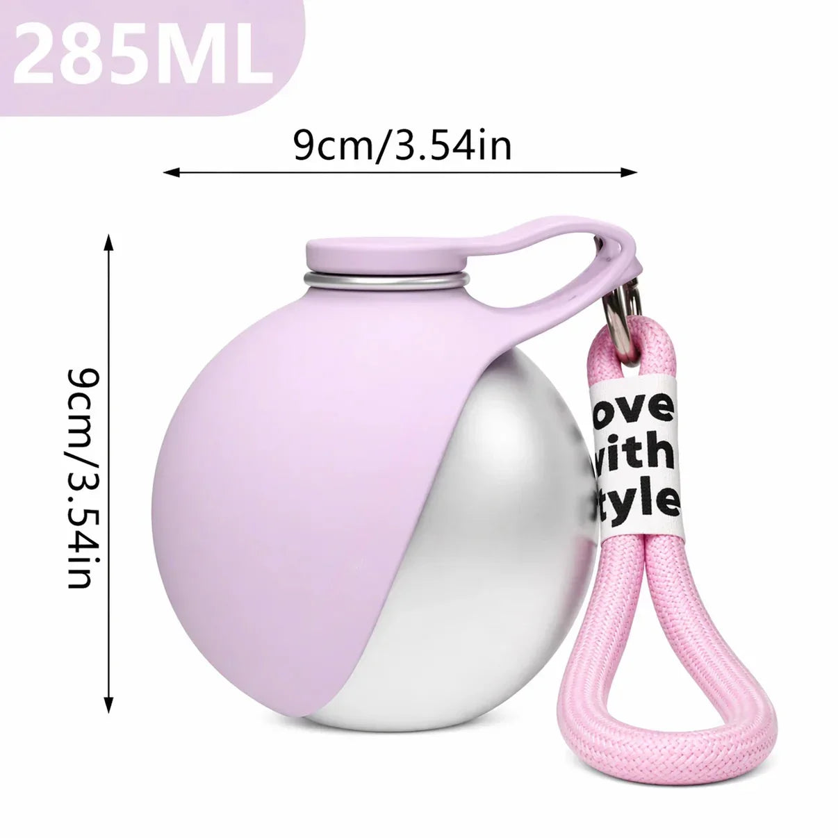 Portable Outdoor Pet Water Bottle With Bowl Stainless Steel 304