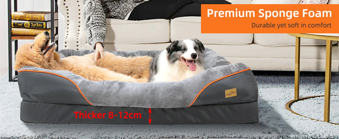 BORWART Orthopedic Memory Foam Dog Bed With Removable Cover